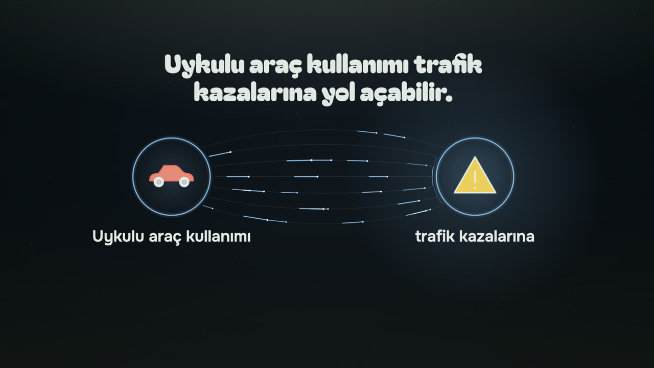 Neden-sonuç şeması biçiminde vitrin videosundan bir kare