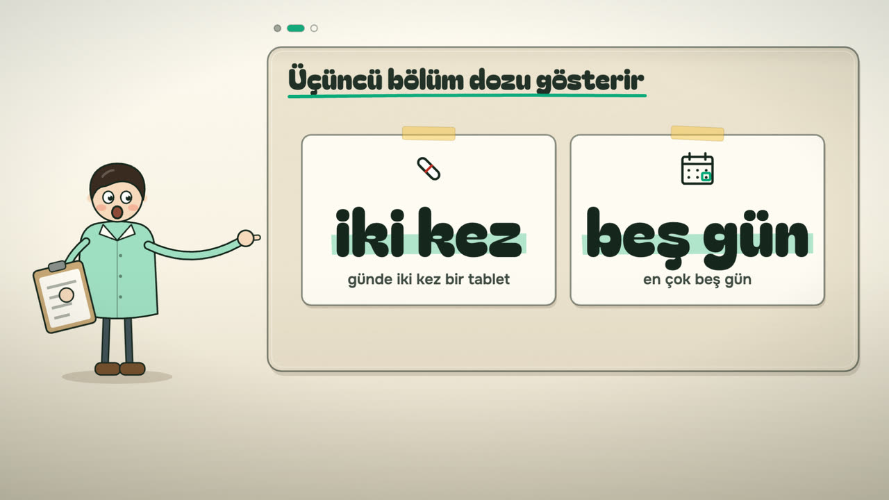 Pano sunumu biçiminde vitrin videosundan bir kare