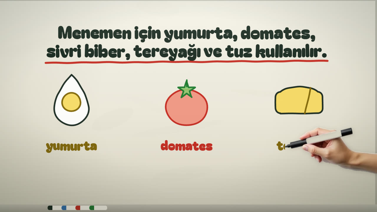 Beyaz tahta biçiminde vitrin videosundan bir kare
